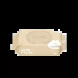 크리넥스 100% 천연펄프 생분해 종이물티슈 80매 10개