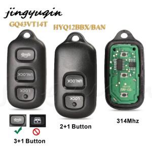 호환상품 Jingyuqin-자동차 키 Fob 2/3 + 1 버튼 토요타 HYQ12BBX 하이랜더 GQ43VT14T 캠리 솔라 코롤라 시