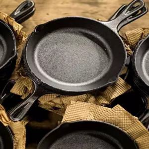 무쇠 핸들형 주물 팬 냄비 타원형 에나멜 코팅 캠핑용