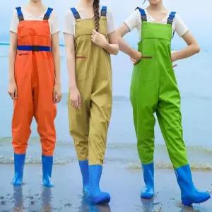 여성용 가슴 장화 갯벌 전신 옷 바지 체험