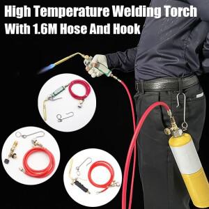 1.6M 호스 + 후크가 있는 고온 가스 용접 토치(가스 실린더 없음) 프로판 유지 보수 화염 방사기 총