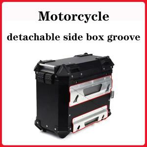 호환상품 4PC 바이크 오토바이 알루미늄 합금 사이드 박스 그루브는 퀵 릴리스 수납함 브래킷 설치에 사용
