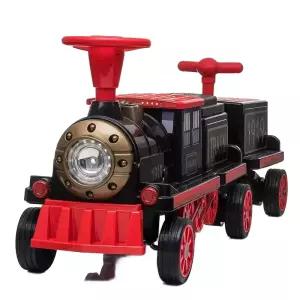 기차 탑승 장난감 완구 기관차 트랙 전기 전동 4륜 블랙레드 듀얼 12v7a 구동