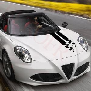 범용 자동차 후드 커버 스티커 레이싱 스포츠 DIY 스타일링 보넷 비닐 필름 데칼 튜닝 액세서리  모델