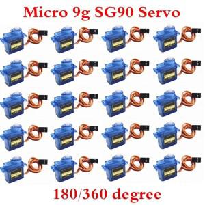 호환상품 2-20pcs SG90 9G 마이크로 서보 모터 제어 RC 자동차 로봇 팔 장난감 비행기 헬리콥터 180 ° /36