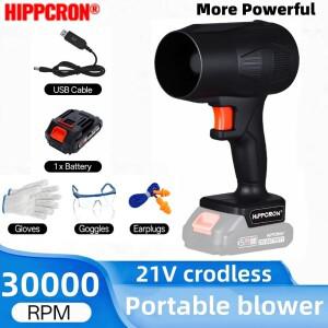 Hippcron 휴대용 송풍기 자동차 청소 보조 도구 가구 먼지 제거 배터리 모델 18650 용 제설