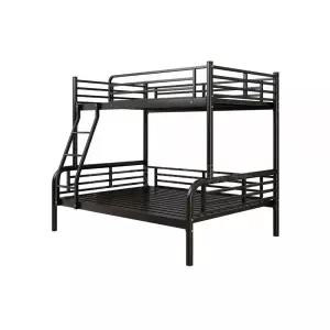 철제 성인 이층침대 기숙사 벙커침대 게스트하우스 2층 이중난간블랙철판 150cm 180cm.