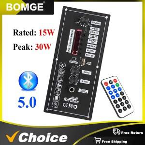30W 앰프 블루투스 5.0 USB 모듈 및 리모컨이 포함된 DC 5V MP3 디코더 보드 4옴 5-8인치 스피커