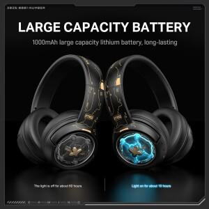 오니쿠마 2025 신형 GT802 블랙 게이밍 무선 3모드 헤드셋 귀통증 없는 장시간 착용 고가치 슈퍼 쿨