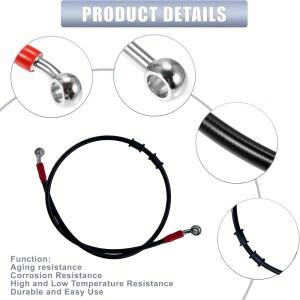 호환상품 바이크 오토바이 유압 브레이크 호스 - 중형 강철 튜브 양쪽 끝에 반조 헤드가 있습니다. 길이는