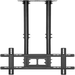 LGHLZGVF TV 모니터 홀더 랙 헤비 듀티 행거 50-80인치 이중극 조절식 천장 브래킷 연장 틸트 마운트 최대