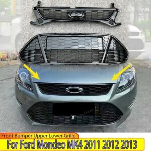 호환상품 포드 몬데오 MK4 2011 프론트 범퍼 상단 하단 그릴 에어 인테이크 레이싱 바디 키트 튜닝 (허니콤
