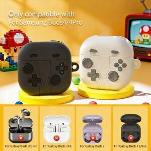 호환 갤럭시 호환 버즈 4 프로 케이스 소프트 실리콘 이어폰 커버 후크 포함