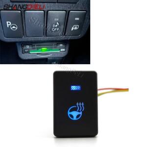 호환상품 도요타 캠리 50 프리우스 코롤라 RAV4 2010 - 용 블루 LED 라이트 파워 온 오프 스티어링 휠 가열