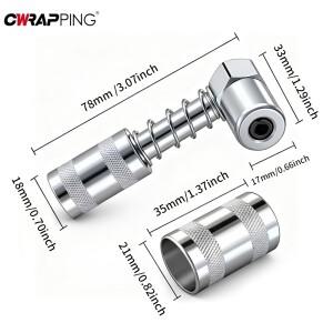 90도 커플러 그리스 피팅 도구 자동차 정비소 장비 노즐 슬리브 포함 전문가용 핸드 툴 파시아 건