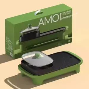 고기 불판 구이판 반반 그릴 바비큐 삼겹살 캠핑용 1인용