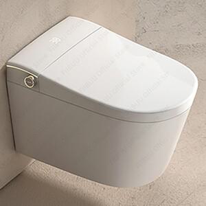 호환상품 궁극의 벽걸이 스마트 변기 비데 내장 물탱크 원피스 길쭉한 온수 가열 시트 자동 플러시