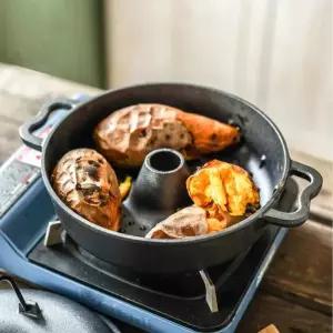 군고구마통 고구마구이기 장작 감자 전골직화냄비 주철 구멍