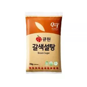 큐원 황설탕 3kg, 1개 삼양사 갈색설탕