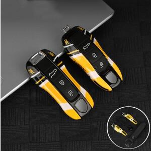 포르쉐 카이엔/마칸/파나메라/911/718 용 액세서리 자동차 키 포브 커버 체인 케이스 하우징 로프가있는 쉘