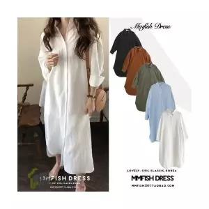 여성카디건 롱 순색 셔츠 자외선차단 니 칼라 바람 넥가디건 OP3