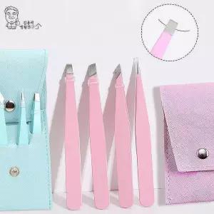 족집게 쪽집게 4종세트 핀셋 눈썹정리 사선형abc614