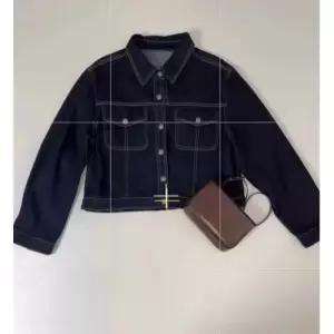 피로달 여성용 청 재킷 코트 빈티지슬림핏진청 HO1