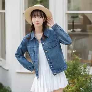 피로달 청 여성용 빈티지 재킷 코트 봄가을 슬림핏 자켓 톱 HO3