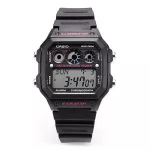 카시오 AE-1300WH-1A2VDF (AE-1300WH-1A2) 디지털 스퀘어 스포츠 군인 남성 우레탄시계