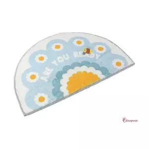 소프트 꾸미기 아기 매트 방 데이지 반달형 실내 패턴 방꾸미기cde993