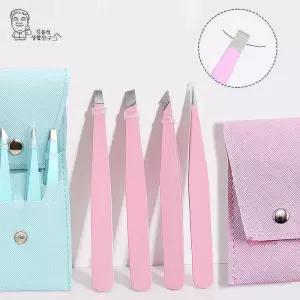 족집게 핀셋 눈썹정리 4종세트 쪽집게 사선형vwx593