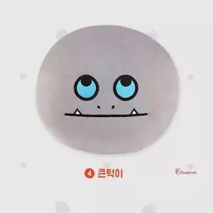 공룡 대발이 캐릭터 큰턱이 원형모찌 베개 쿠션opq177