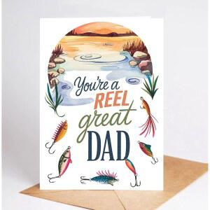 PINPOP56 당신은 훌륭한 아빠입니다 아빠를 위한 낚시 미끼 생일 카드 애호가를 재미있는 선물 아이디어 아버지의 아버지 아들의