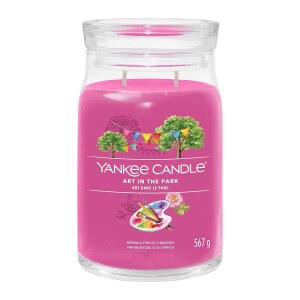 양키 캔들 시그니처 향초 아트 인 더 파크 라지 병 더블 윅스 소이 블렌드 롱 버닝 위한 완벽한 선물
