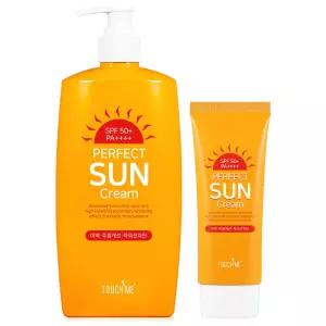 대용량 선크림 백탁없는 선블록 남자 여자 프리미엄 톤업 수분 썬크림 500ml+60ml