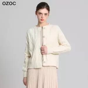 오조크 진주 버튼 포인트 가디건