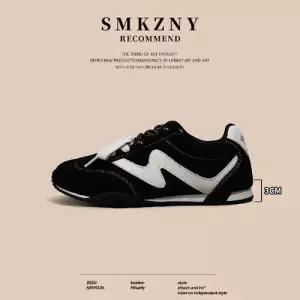 여성용 레드 빈티지 가을 러닝화 소프트 OP3