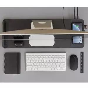 모니터암 초고속 무선충전 모니터받침대 USB포트 지원 블랙