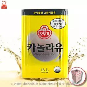 오뚜기 카놀라유 18L 채종유 식용유 업소용 14시 이전 주문 강화포장