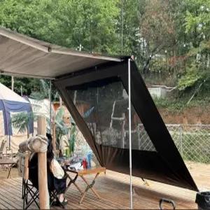 차량용 어닝 방수 사이드 캐노피 폴대 블랙 코팅 차박