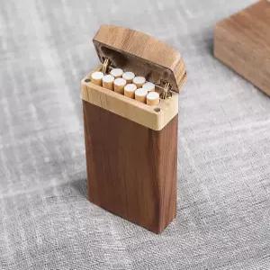 슈크 흑호두나무 담배케이스 원목