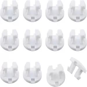 ZZLZX 12PCS 하부 레일 코드 커버 버튼 화이트 컬러 테이프 잠금 플러그 블라인드 수평 수리 부품(OD