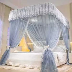 공주 침대 캐노피 공주방 커튼 침실 커플 화이트 모기장