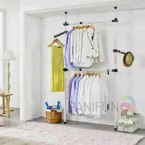 [JED] 고정식행거 2단 고정식 옷장행거 드레스룸행거 행거옷장 옷행거 행거