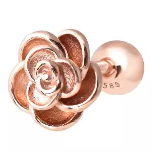 14K GOLD 로사 볼륨 장미 베이직 금 피어싱