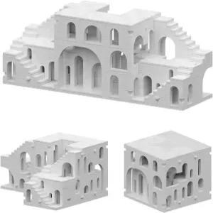 DovOb 건축용 변형 가능한 화이트 캐슬 빌딩 블록 세트 - 1170PCS 건설 매직 메이즈 모드 수집형