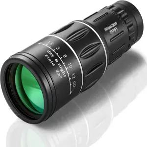 16X52 단안 망원경 고출력 조류 관찰 하이킹 여행 및 야외 활동을 위한 HD 렌즈가 장착된 컴팩트 프리즘