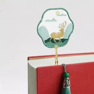 DIY 패키지 자수 책갈피 키트 초보자 십자수 실바늘 포함 8종