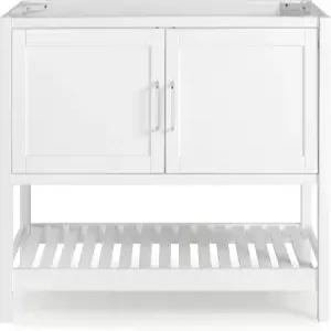 소프트 클로즈 셰이커 도어와 개방형 선반이 있는 알터레 가구 베넷 욕실 세면대 캐비닛 - 싱크대가 없는