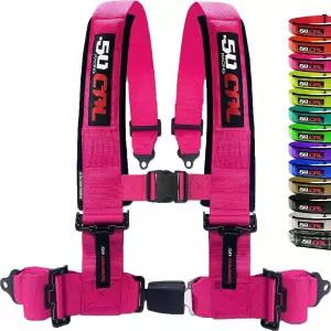 버킷 시트 래치용 핑크 4점 하네스 1개 출시 9가지 컬러 레이싱 레이스카 오프로드 UTV RZR